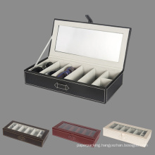 Luxury Leather Glasses Display Boxes Collector with Clear Window